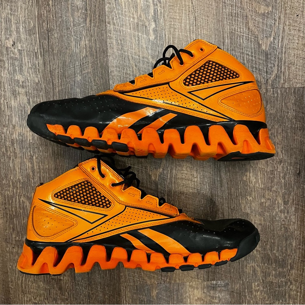 Reebok Zigtech Orange Black Size 13 Basketball Sh… - image 3